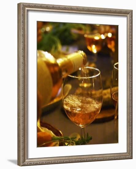 Rose Wine Served to Dinner Guests, Chambres d'Hotes Bed and Breakfast, Clos Des Iles-Per Karlsson-Framed Photographic Print