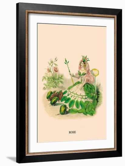 Rose-J.J. Grandville-Framed Art Print