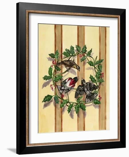 Rosebreasted Grosbeaks-Charlsie Kelly-Framed Giclee Print