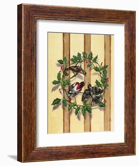 Rosebreasted Grosbeaks-Charlsie Kelly-Framed Giclee Print