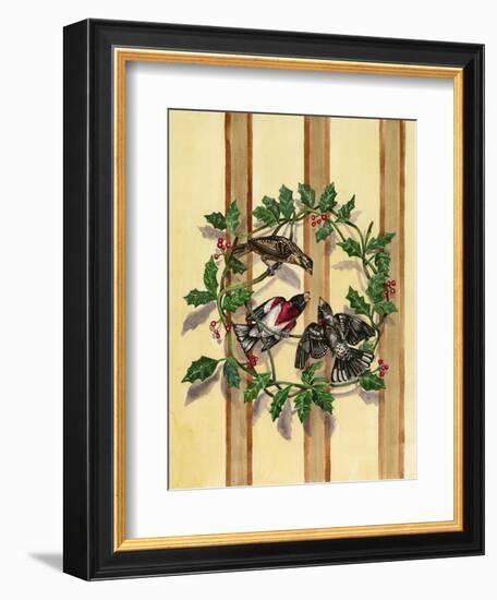 Rosebreasted Grosbeaks-Charlsie Kelly-Framed Giclee Print