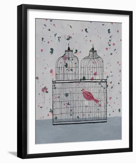 Rosebud Wallpaper-Charlotte Hardy-Framed Giclee Print