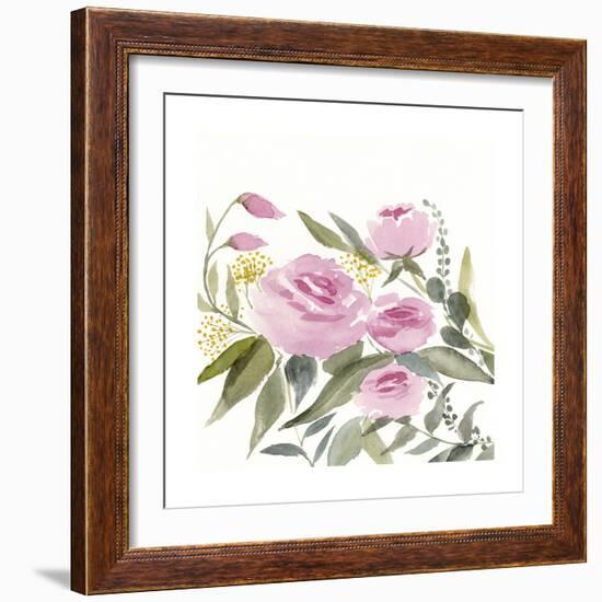 Rosebud Watercolor II-Victoria Borges-Framed Art Print