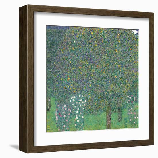 Rosebushes Under the Trees-Gustav Klimt-Framed Art Print