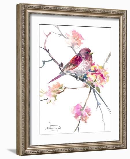 Rosefinch-Suren Nersisyan-Framed Art Print