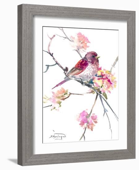 Rosefinch-Suren Nersisyan-Framed Art Print