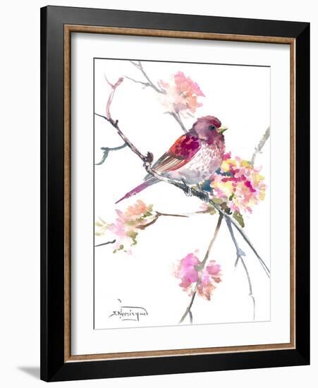 Rosefinch-Suren Nersisyan-Framed Art Print