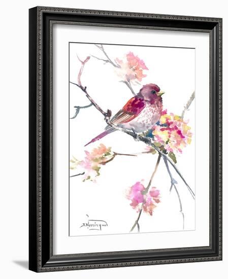 Rosefinch-Suren Nersisyan-Framed Art Print