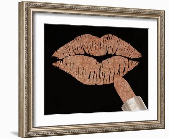 Rosegold Kiss-Tina Lavoie-Framed Giclee Print