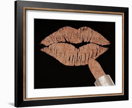 Rosegold Kiss-Tina Lavoie-Framed Giclee Print