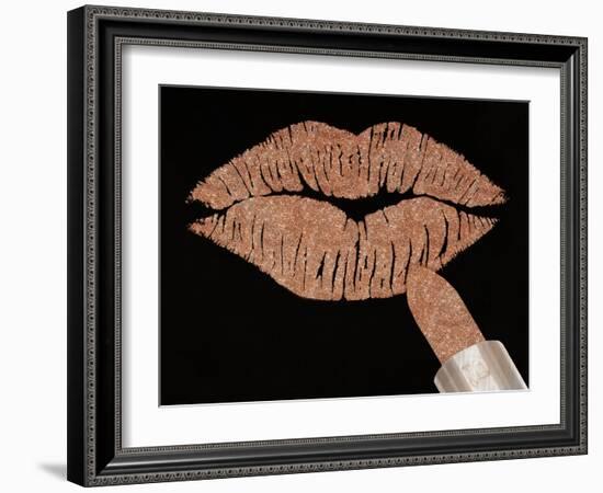 Rosegold Kiss-Tina Lavoie-Framed Giclee Print