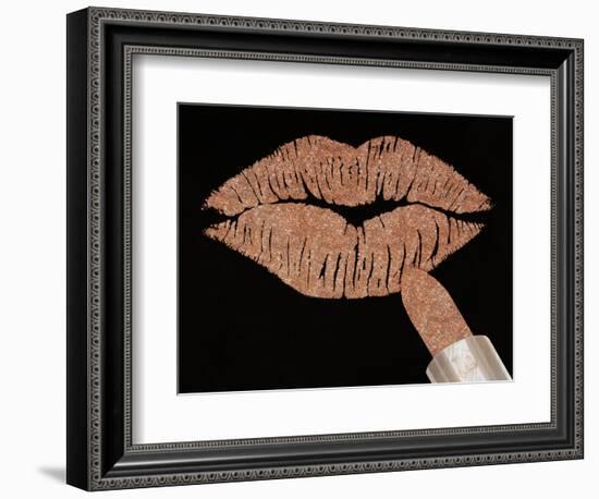 Rosegold Kiss-Tina Lavoie-Framed Premium Giclee Print