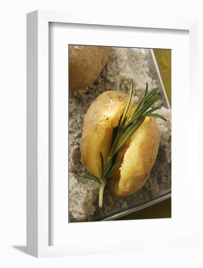 Rosemary Potatoes on a Bed of Salt on Baking Tray-Eising Studio - Food Photo and Video-Framed Photographic Print