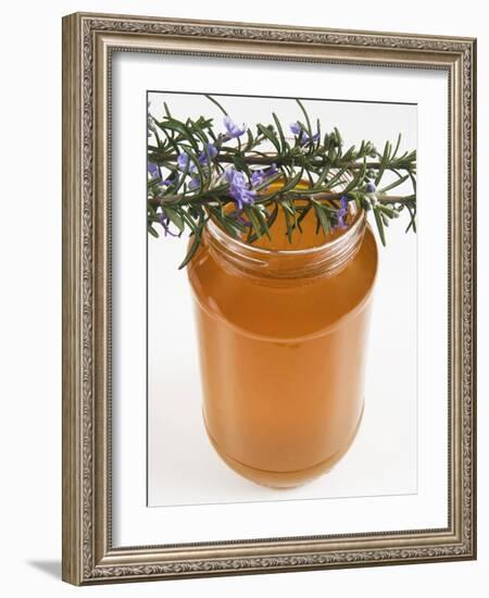 Rosemary (Rosmarinus Officinalis) Honey in Jar-Nico Tondini-Framed Photographic Print