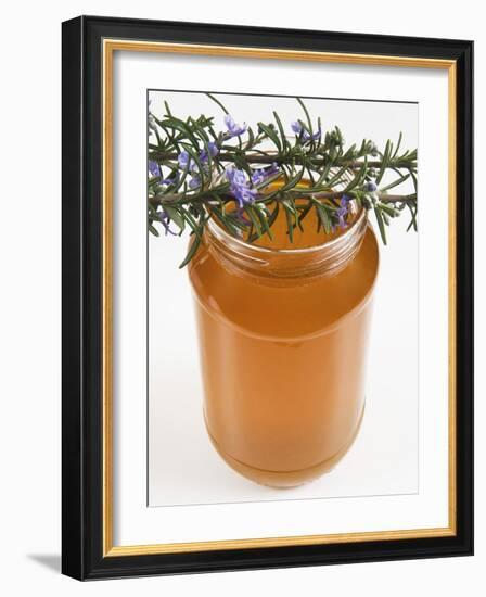 Rosemary (Rosmarinus Officinalis) Honey in Jar-Nico Tondini-Framed Photographic Print