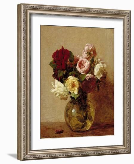 Roses, 1884-Ignace Henri Jean Fantin-Latour-Framed Giclee Print