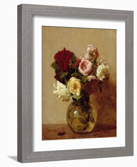 Roses, 1884-Ignace Henri Jean Fantin-Latour-Framed Giclee Print