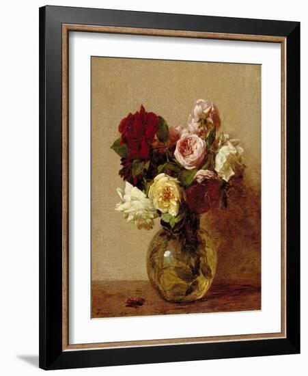 Roses, 1884-Ignace Henri Jean Fantin-Latour-Framed Giclee Print