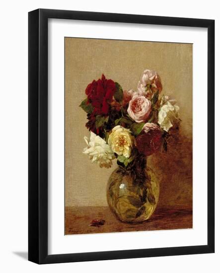 Roses, 1884-Ignace Henri Jean Fantin-Latour-Framed Giclee Print
