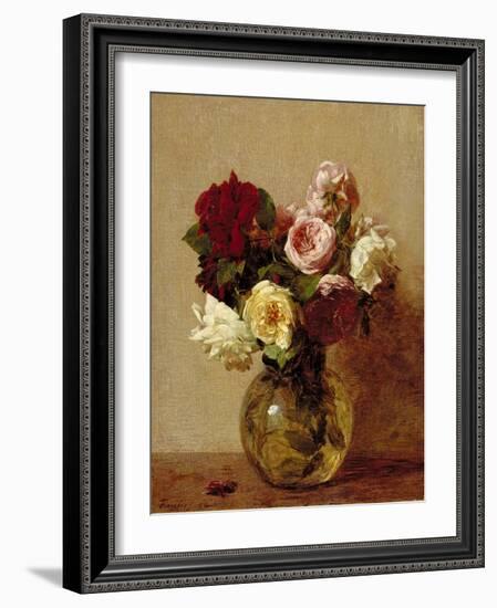 Roses, 1884-Ignace Henri Jean Fantin-Latour-Framed Giclee Print