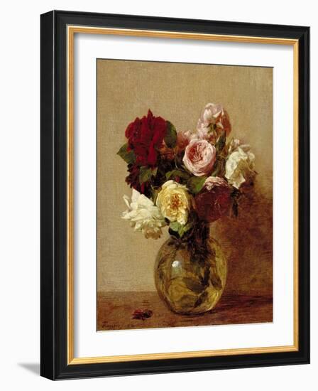 Roses, 1884-Ignace Henri Jean Fantin-Latour-Framed Giclee Print