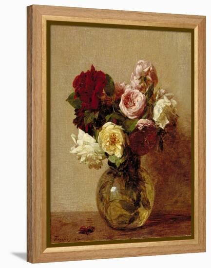 Roses, 1884-Ignace Henri Jean Fantin-Latour-Framed Premier Image Canvas