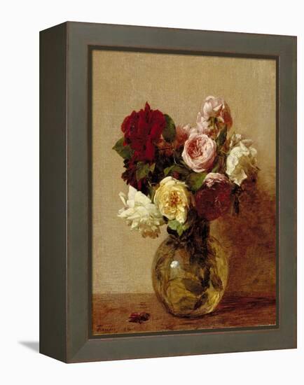 Roses, 1884-Ignace Henri Jean Fantin-Latour-Framed Premier Image Canvas