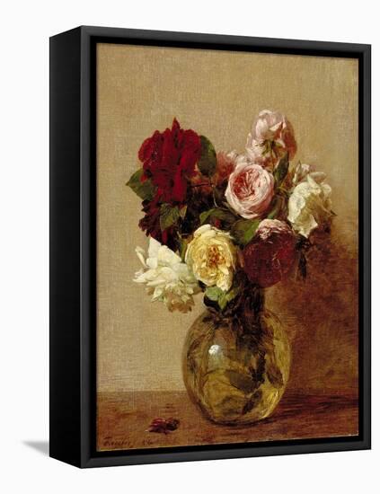 Roses, 1884-Ignace Henri Jean Fantin-Latour-Framed Premier Image Canvas