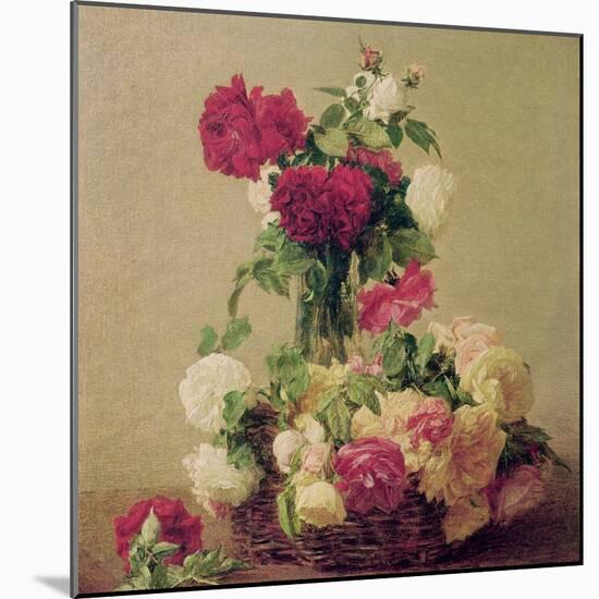 Roses, 1891-Henri Fantin-Latour-Mounted Giclee Print