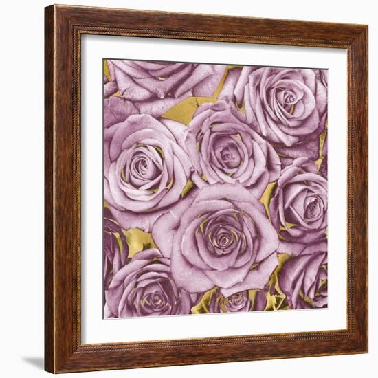 Roses - Amethyst on Gold-Kate Bennett-Framed Art Print