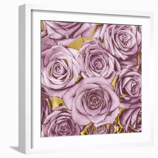 Roses - Amethyst on Gold-Kate Bennett-Framed Art Print