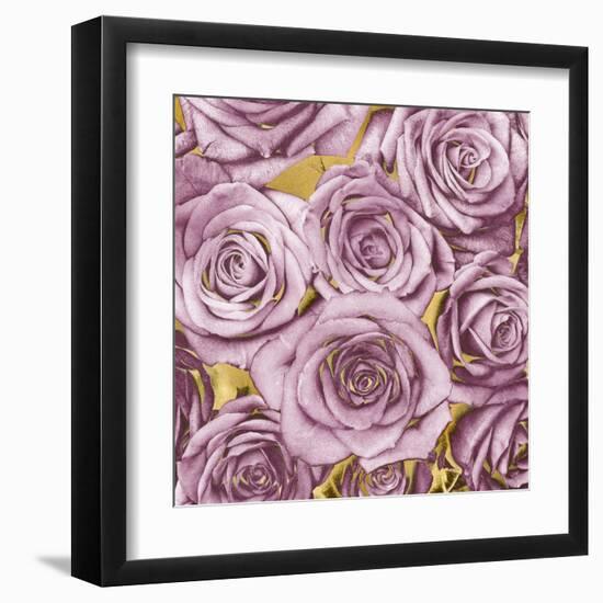 Roses - Amethyst on Gold-Kate Bennett-Framed Art Print