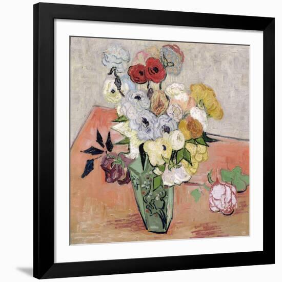 Roses and Anemones, c.1890-Vincent van Gogh-Framed Giclee Print