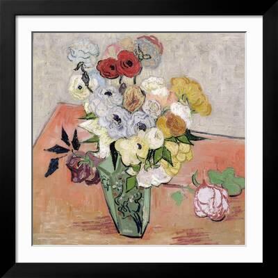 Art Prints of Japanese Vase with Roses & Anemonies by Van Gogh