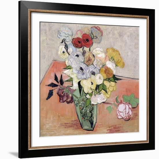 Roses and Anemones, c.1890-Vincent van Gogh-Framed Giclee Print