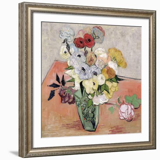 Roses and Anemones, c.1890-Vincent van Gogh-Framed Giclee Print