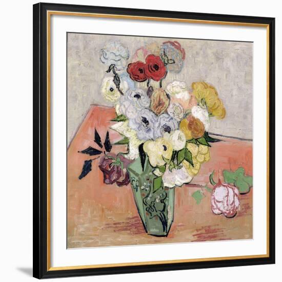 Roses and Anemones, c.1890-Vincent van Gogh-Framed Giclee Print