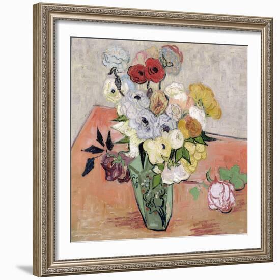 Roses and Anemones, c.1890-Vincent van Gogh-Framed Giclee Print