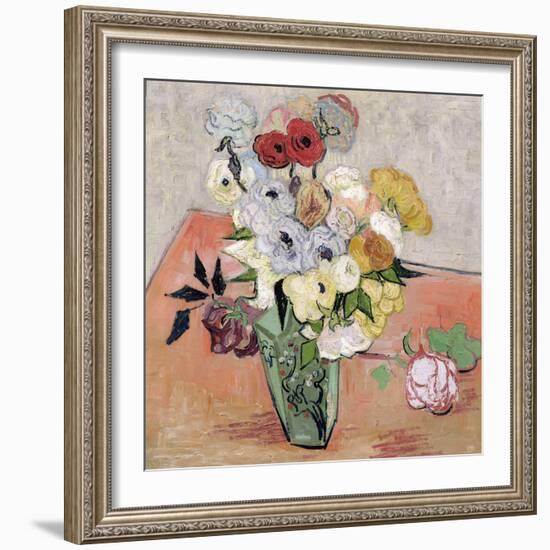 Roses and Anemones, c.1890-Vincent van Gogh-Framed Giclee Print