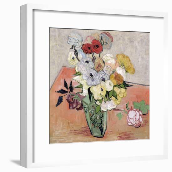 Roses and Anemones, c.1890-Vincent van Gogh-Framed Giclee Print