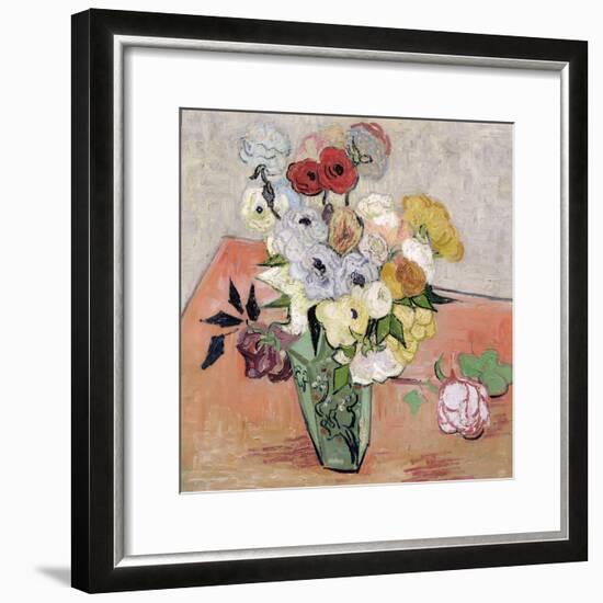 Roses and Anemones, c.1890-Vincent van Gogh-Framed Giclee Print