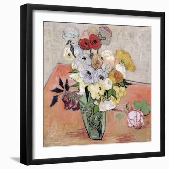 Roses and Anemones, c.1890-Vincent van Gogh-Framed Giclee Print