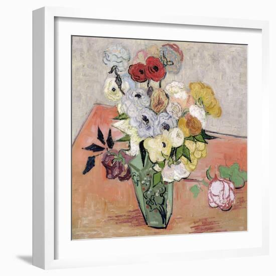 Roses and Anemones, c.1890-Vincent van Gogh-Framed Giclee Print