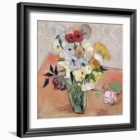 Roses and Anemones, c.1890-Vincent van Gogh-Framed Giclee Print