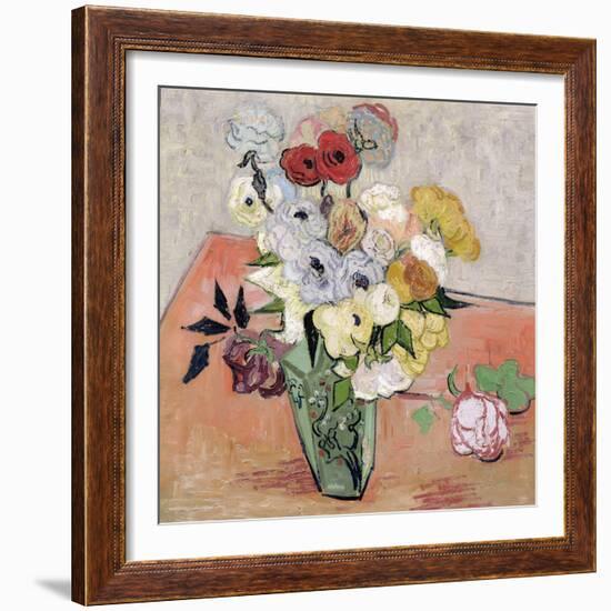 Roses and Anemones, c.1890-Vincent van Gogh-Framed Premium Giclee Print