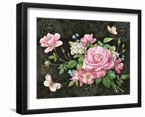 Roses and Butterflies-Maria Rytova-Framed Giclee Print