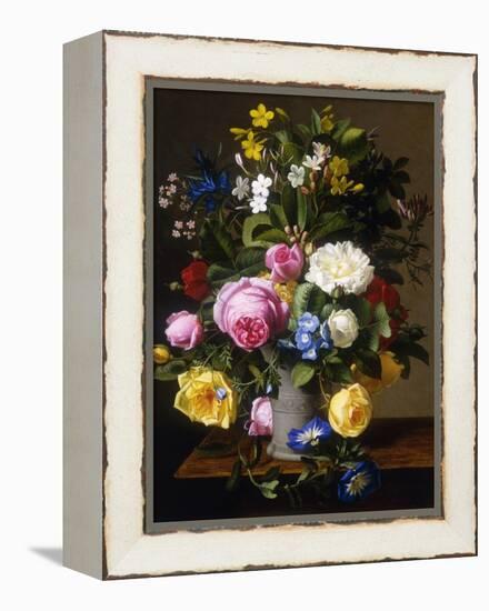 Roses and Convulvulus in a Vase-Otto Didrik Ottesen-Framed Premier Image Canvas