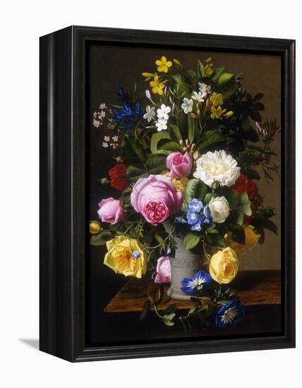 Roses and Convulvulus in a Vase-Otto Didrik Ottesen-Framed Premier Image Canvas