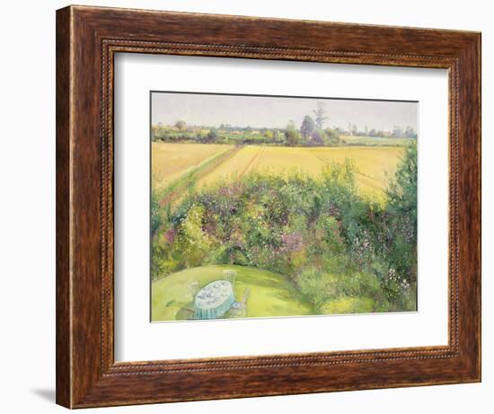 Roses and Cornfield-Timothy Easton-Framed Giclee Print