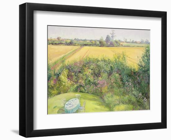 Roses and Cornfield-Timothy Easton-Framed Giclee Print